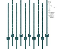 VEVOR Set Van 10 Palen 121,92 Cm Schrikdraadpaal Metalen Paal