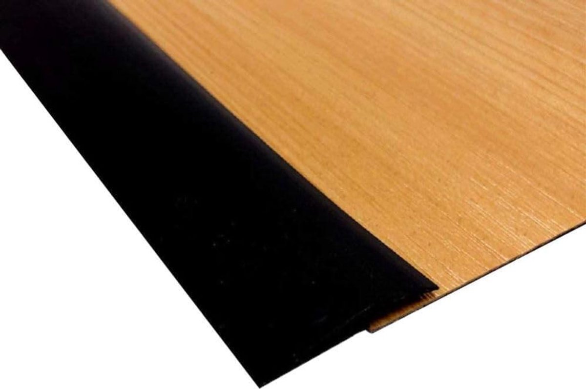 Zwart Tapijt Trim - 4 Meter - Zelfklevend - PVC Laminaat Vloer - Deur Deuropening Overgang