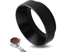 Aluminium Koffie Doseerring - Magnetisch - Espresso Accessoire - 49 mm - Zwarte Poederdoseerring - Koffiezetapparaat - Profilters Compatibel