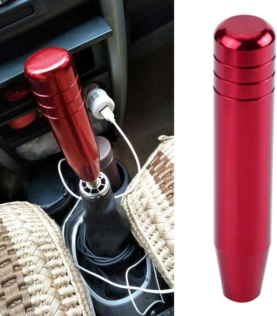 Universele Ronde Schakelknop Lichtmetalen Versnellingspook 18 cm Rood van universele — afbeelding 5