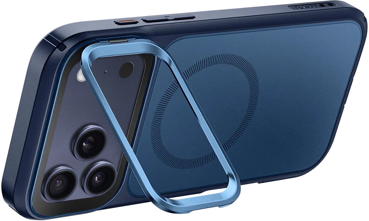 i-Blason, Volledige Hoes Geschikt voor Apple iPhone 17 Pro Max MagSafe Schokbestendig 6m met Standaard, Blauw