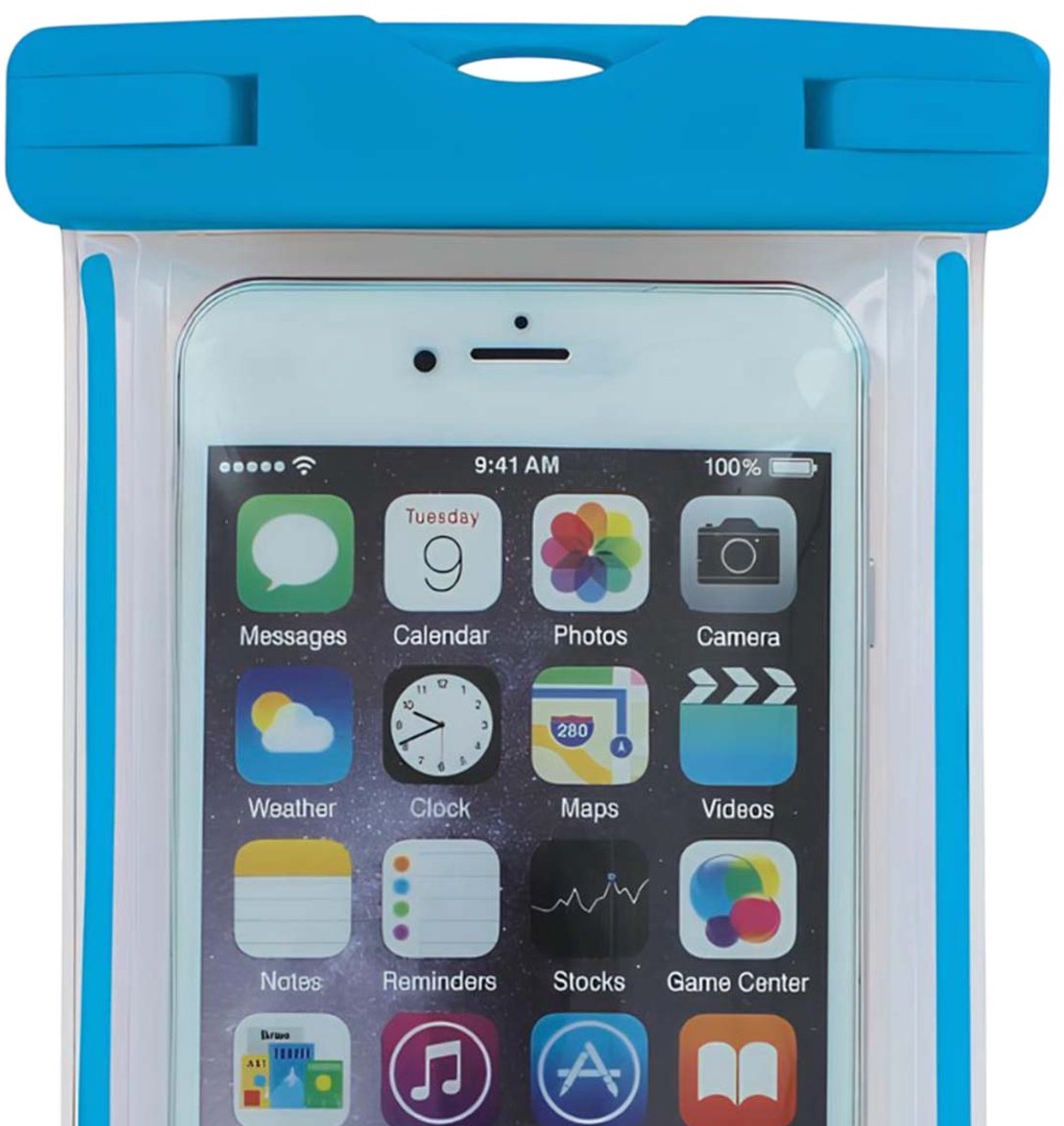 Wantalis, Waterdichte IPX8 hoes voor smartphone onderdompeling 10 meter, Blauw