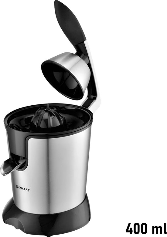Sokany, Presse-Agrumes Électrique 350W 400ml à Extraction Rapide, Zilver van Merkloos — afbeelding 4