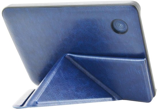 Origami Sleepcover Geschikt voor Tolino Shine 4 Hoes Marine Blauw van Origami Sleepcover — afbeelding 2
