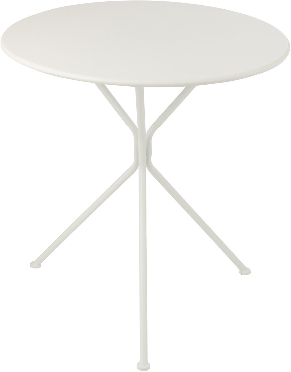 J-Line tafel Tripod Rond - metaal - wit - large