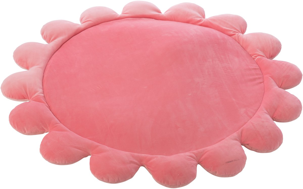 J-Line speelmat Bloem - polyester - roze