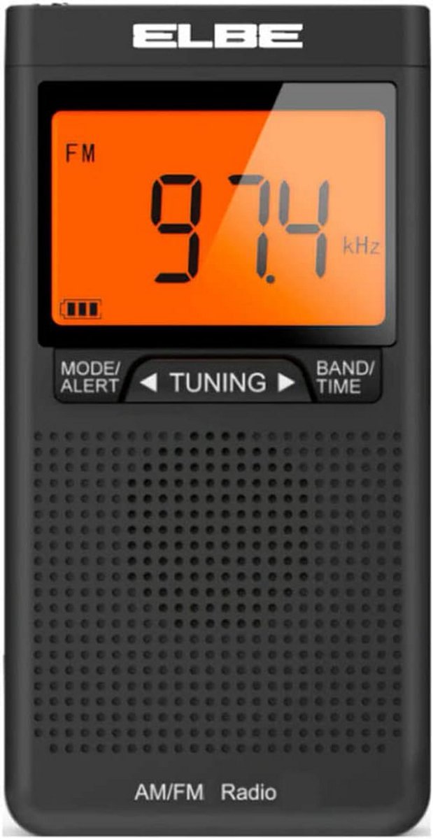 Draagbare Digitale AM/FM Radio met Groot Display en Geheugen
