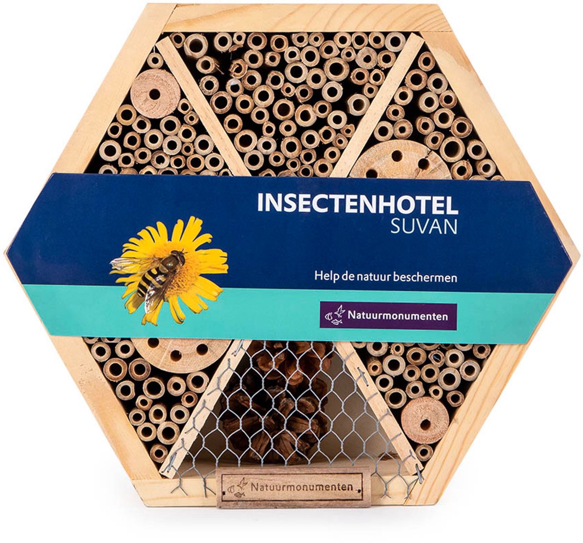 Natuurmonumenten Insectenhuis Zeshoek - Nestkast - 25x8x25 cm Medium — afbeelding 5