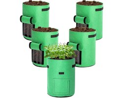 5x Kweekzak Growbag Grow Bag voor aardappelen , groenten en planten - set groeizakken 30x35CM Groot formaat