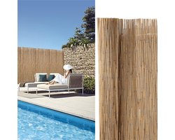 Rietmat 180x300 cm hoge natuurlijke schutting, tuinscherm van riet voor tuin en erfafscheiding, decoratief en functioneel