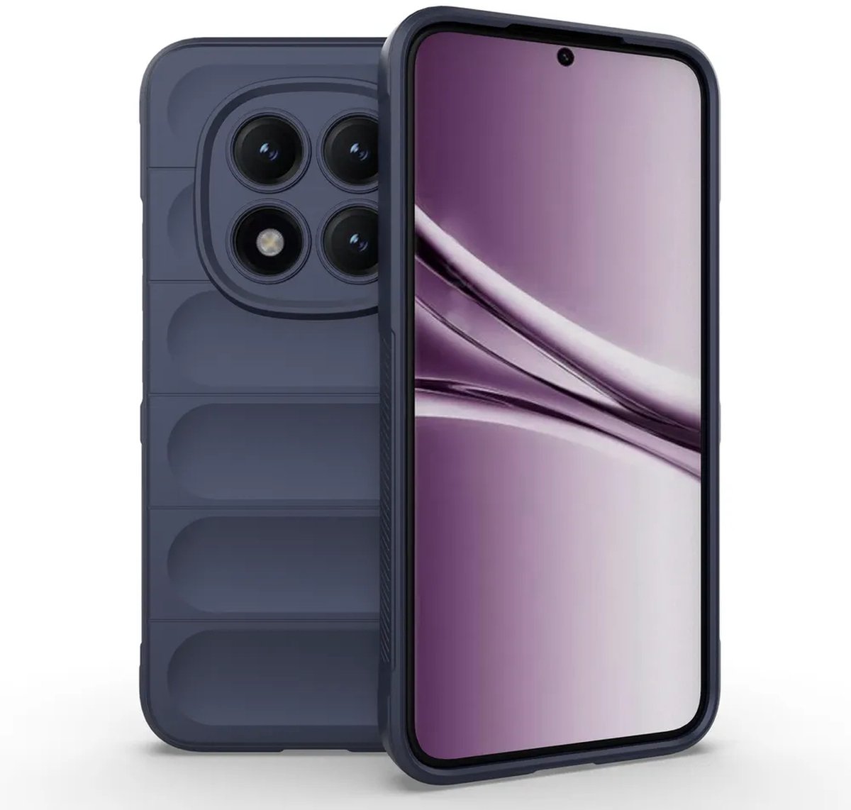 MobyDefend Hoesje - Geschikt voor Xiaomi Redmi Note 15 Pro Plus 5G - TPU Gripcase - Blauw