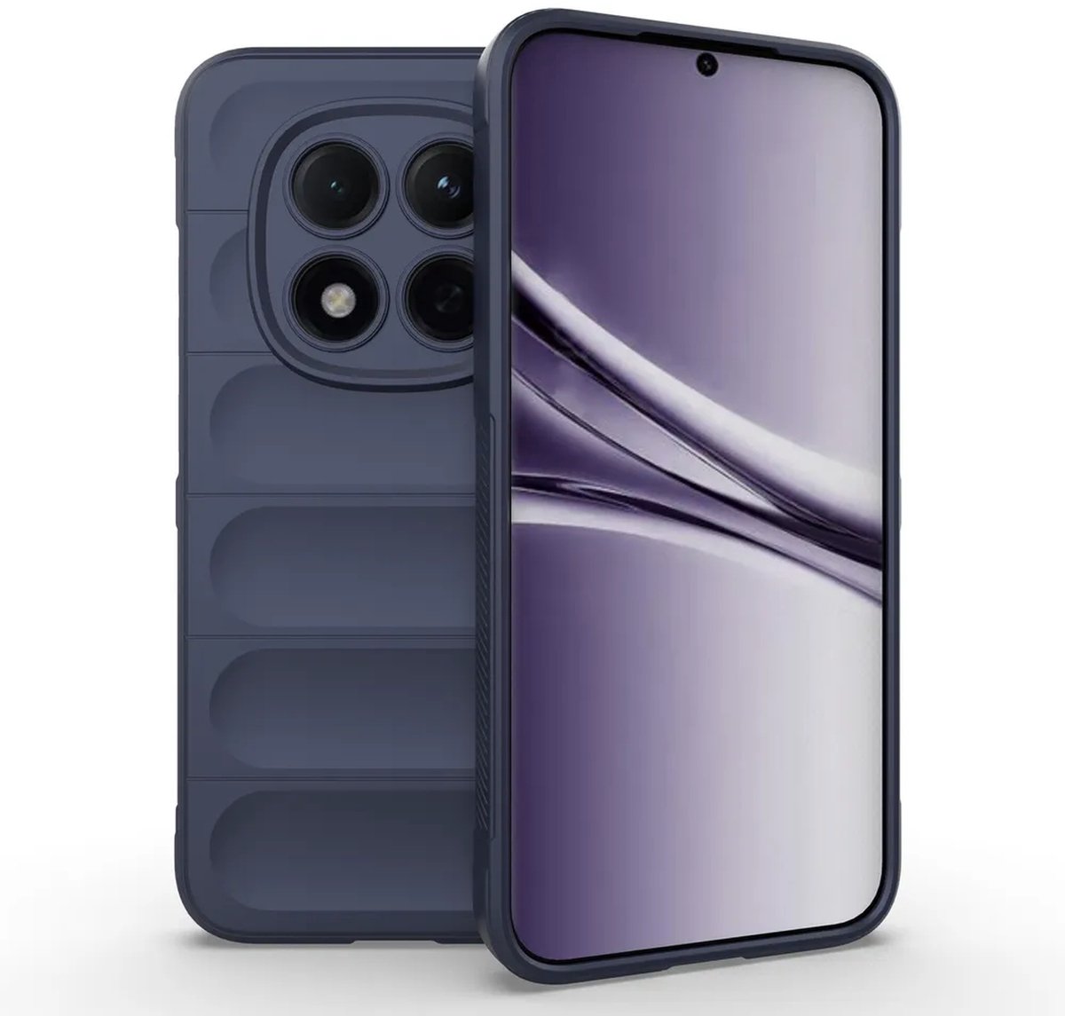 MobyDefend Hoesje - Geschikt voor Xiaomi Redmi Note 15 Pro 5G - TPU Gripcase - Blauw