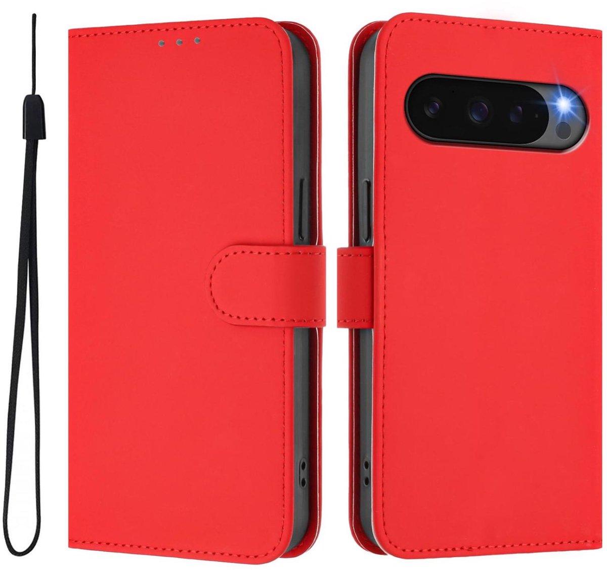 Mobigear Telefoonhoesje geschikt voor Google Pixel 10 Pro XL Hoesje | Mobigear Urban Wallet Bookcase Portemonnee | Pasjeshouder voor 3 Pasjes | Telefoonhoesje voor Pinpas / OV Kaart / Rijbewijs - Rood