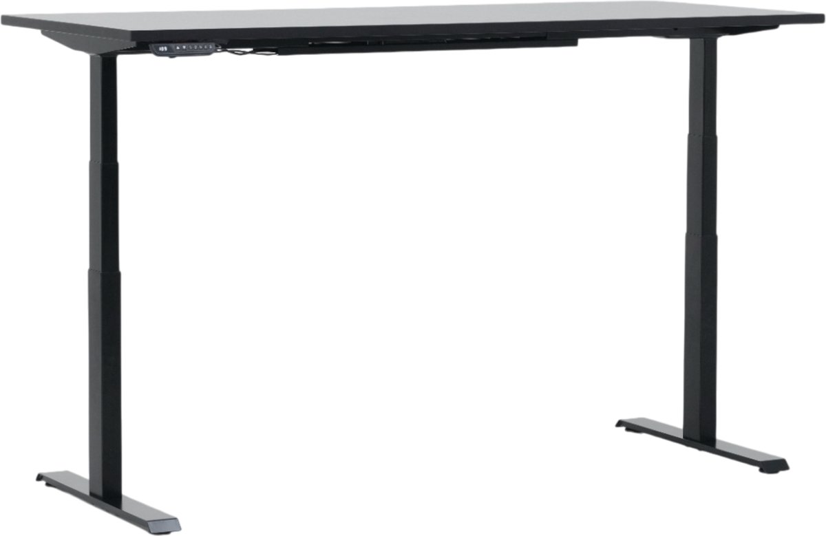 Povag Zit Sta Bureau Elektrisch Verstelbaar - Geheugenfunctie - 160x80 cm - Zwart