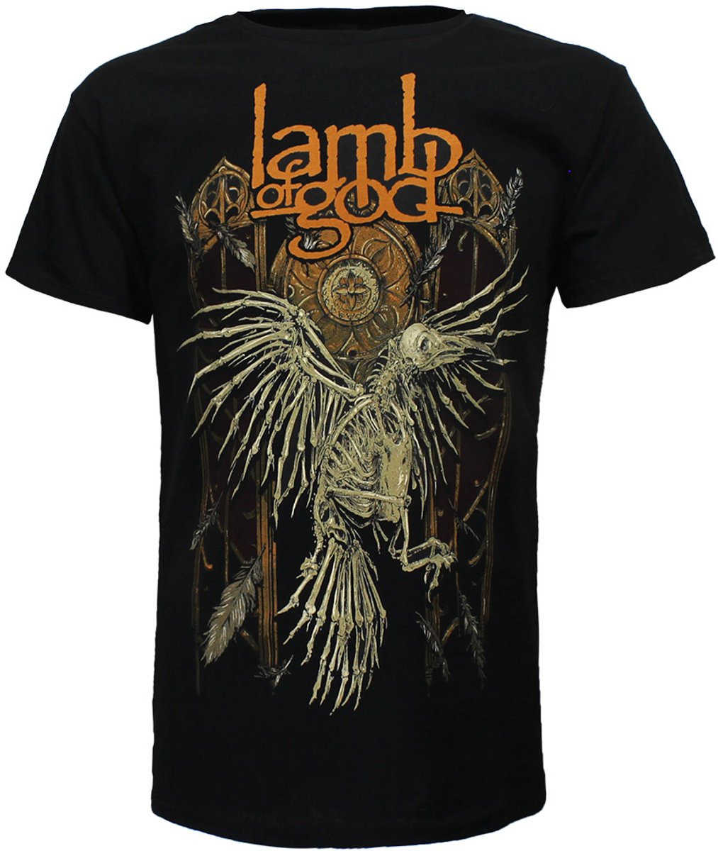 Lamb of God Crow Skeleton T-Shirt - Officiële Merchandise - XL