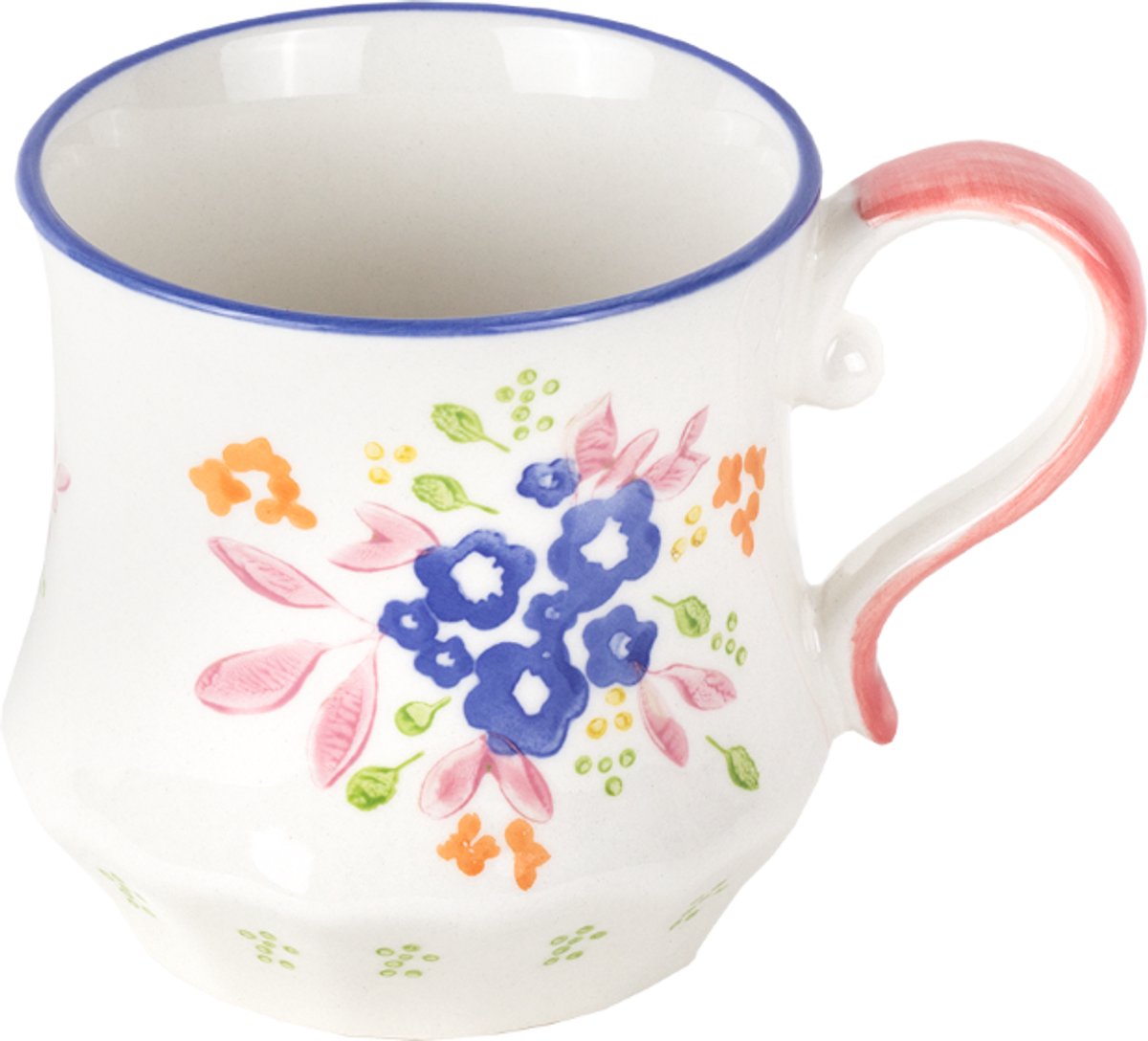 Kitsch Kitchen mok Mercado de Flores blauw 350 ml