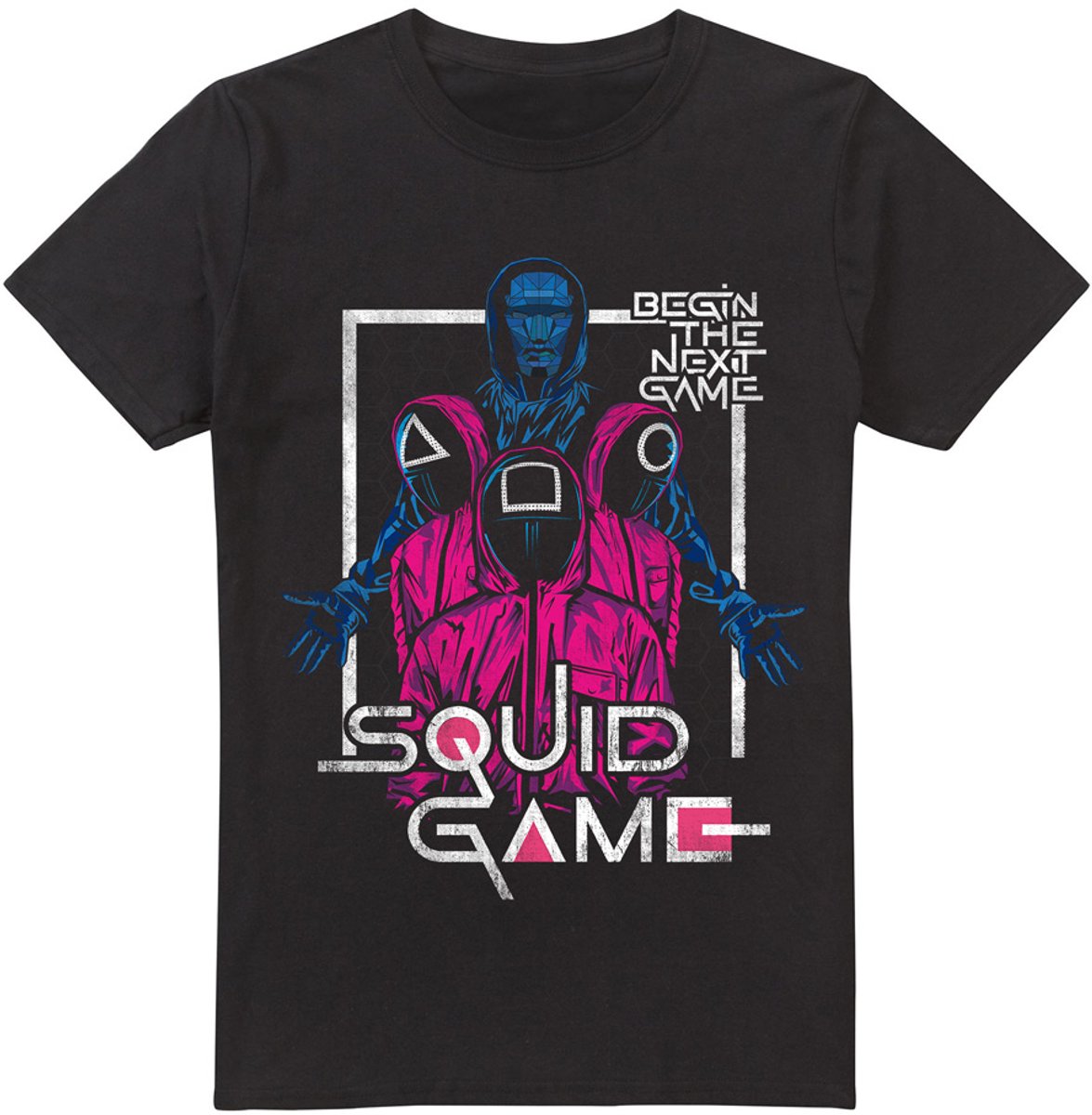 Squid Game Front Man And Guards Heren T-shirt - zwart - XXL