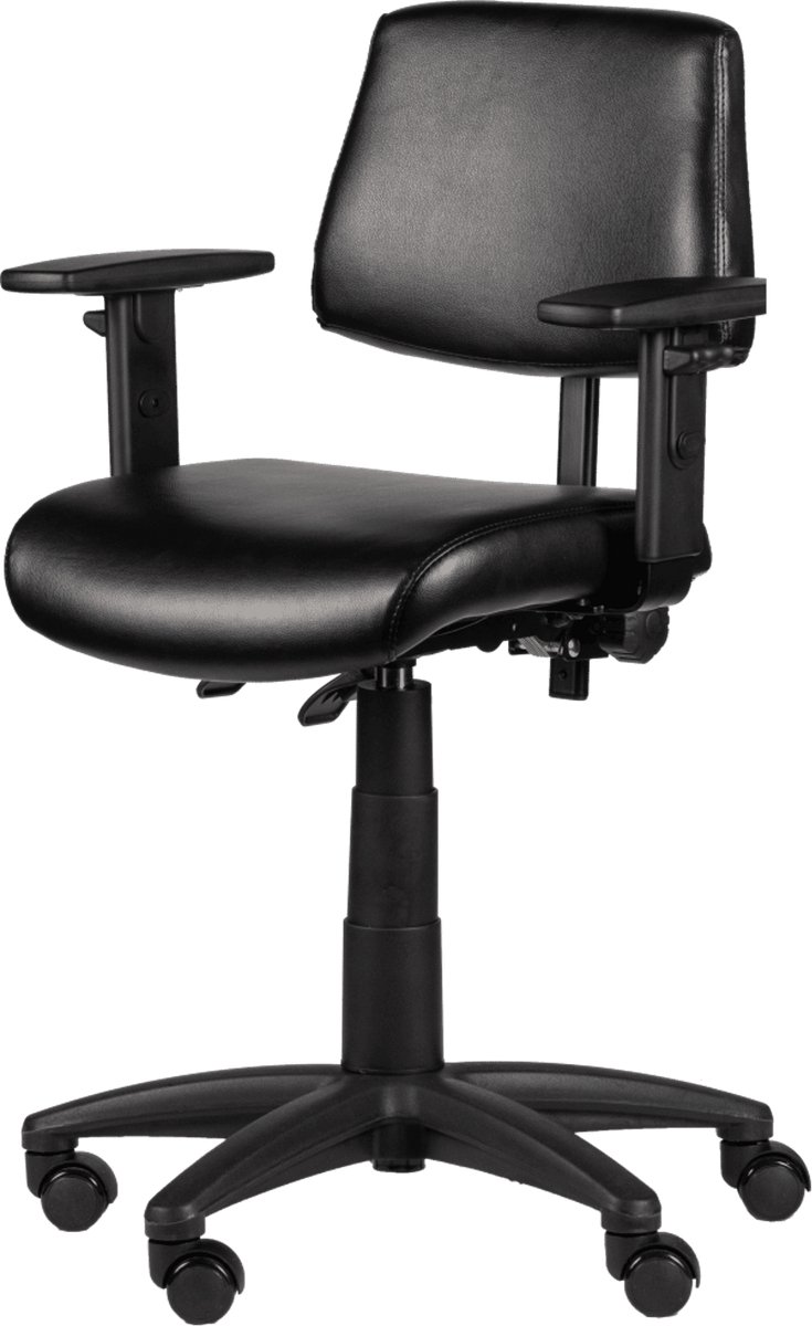 Ergonomische bureaustoel - Office chair - Bureaustoelen voor volwassenen - Met verstelbare armleggers - Zwart