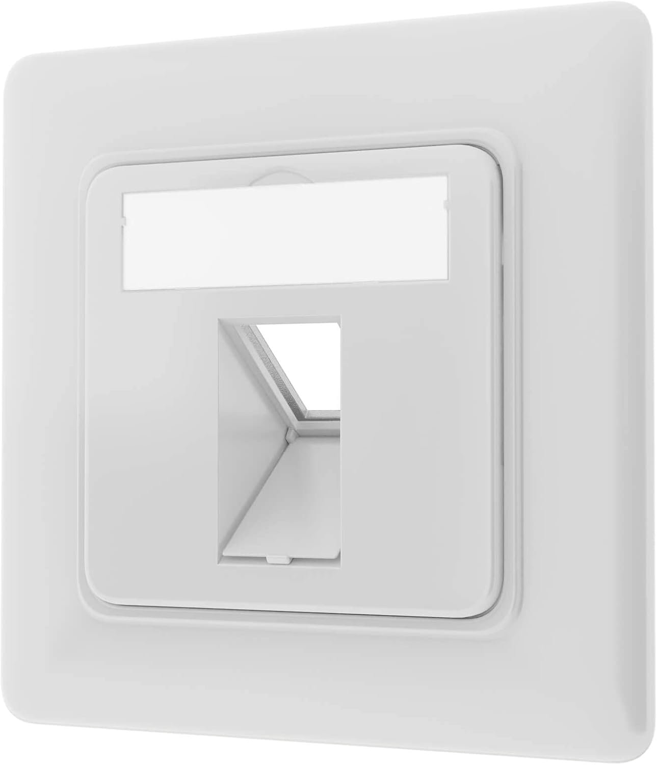 1-poort LAN-aansluitdoos voor Keystone-module – Netwerkdoos, inbouwdoos, metalen behuizing, signaalwit