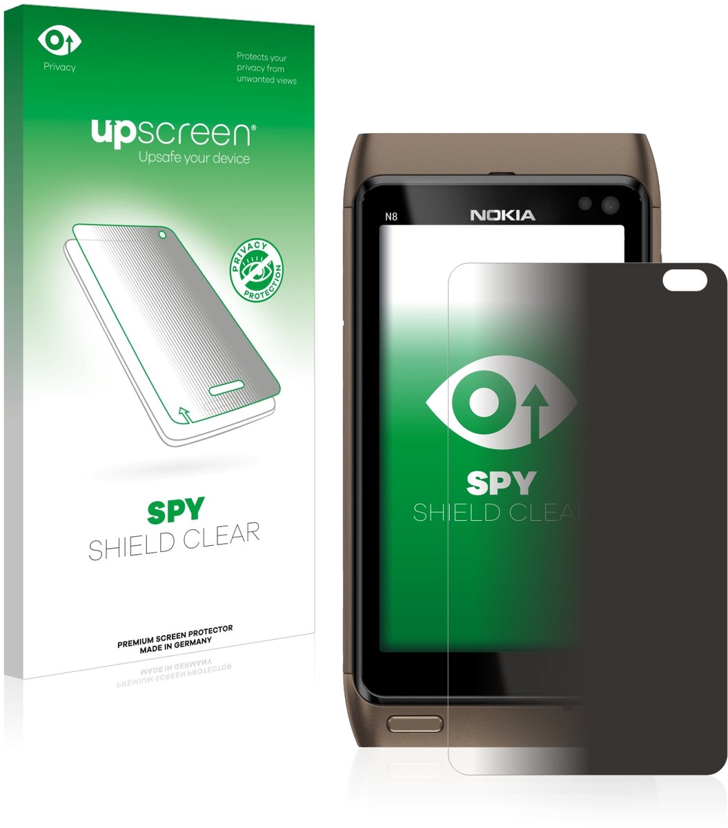 upscreen - privacy screenprotector voor Nokia n8 - Folie Beschermfolie Blauwlichtfilter