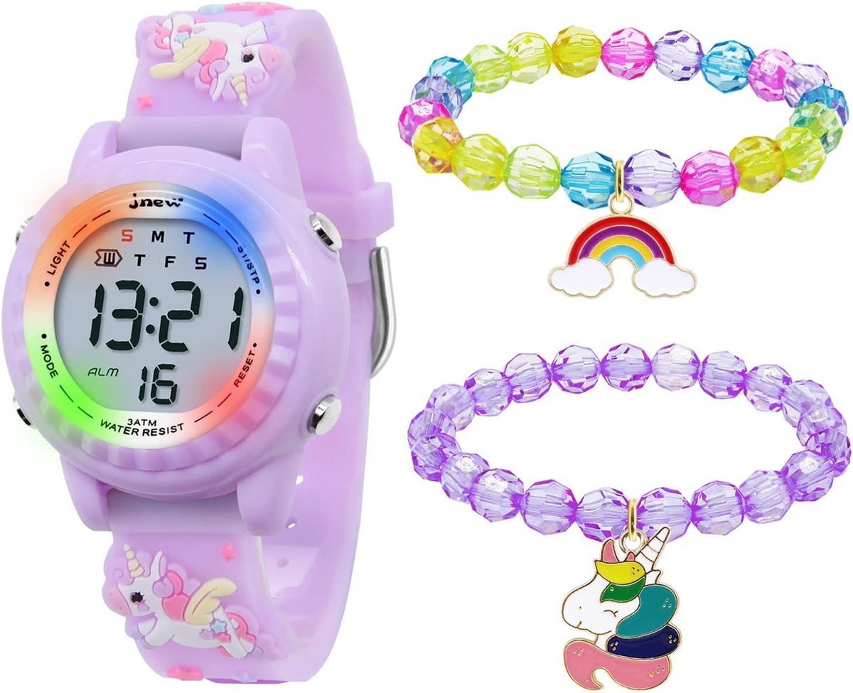 Kinderhorloge 3D Cartoon met Alarm, Datum, Stopwatch en LED - Waterbestendig