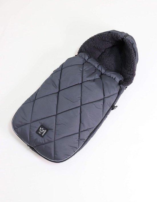 XL Thermo Sherpa Fleece Voetenzak voor Kinderwagens - Antraciet — afbeelding 3