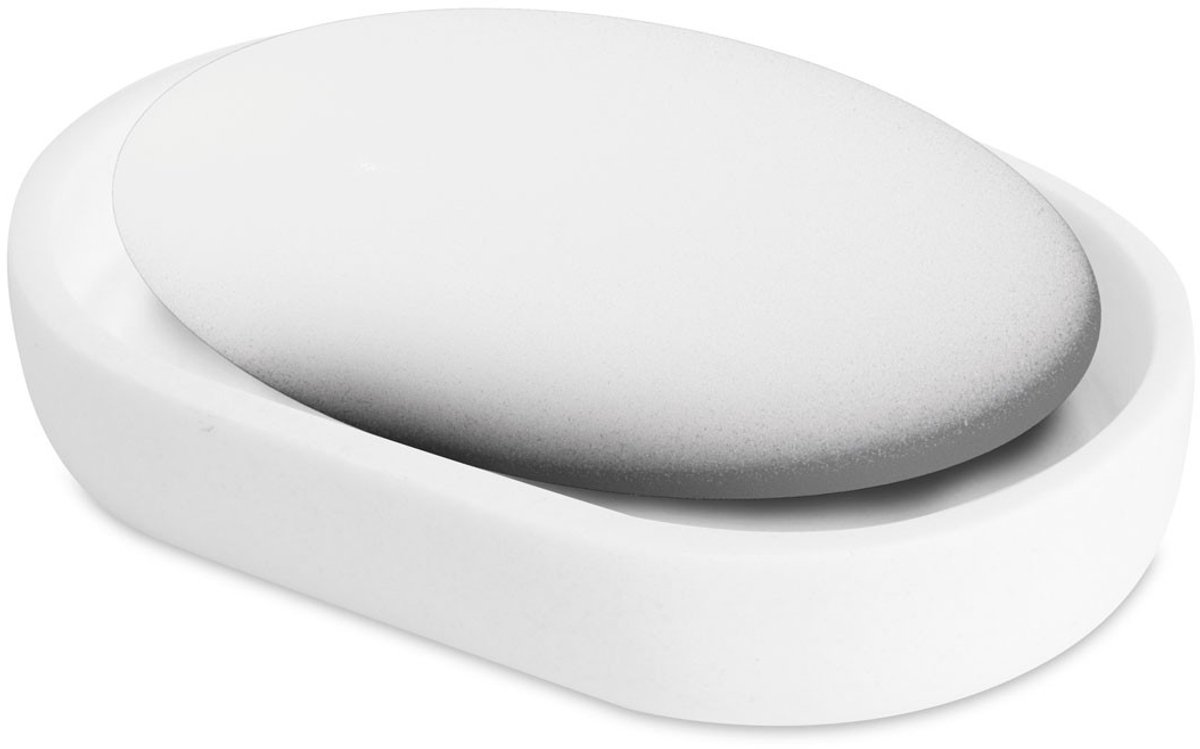 Zeepbakje – Zeephouder Mat Wit – Resin – 11,8 x 8,3 cm – Badkamer Accessoire [BW3021C]