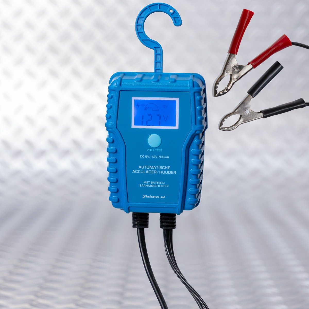 Datona® Automatische acculader & druppellader (6-12V / 750 mA) - Blauw