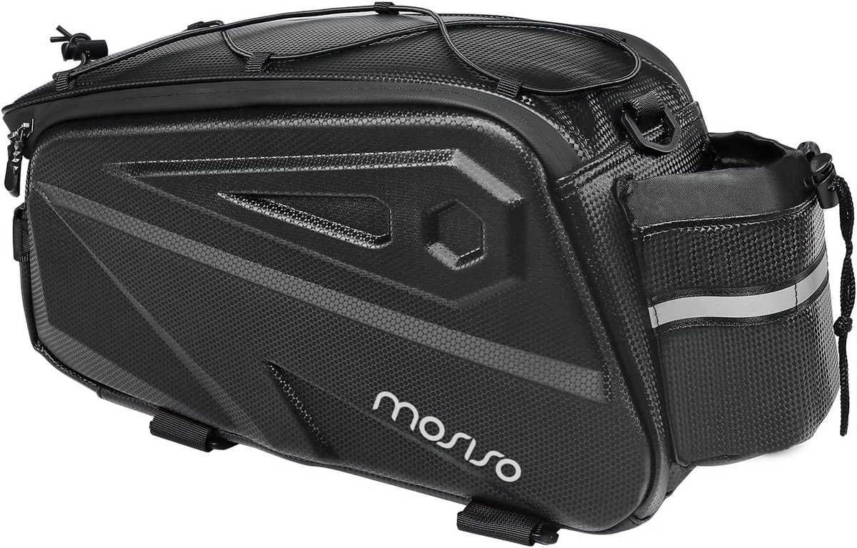 Waterdichte Fietsenrek Tas voor Achterdrager - 14L Mountainbike Opbergtas met Schouderriem