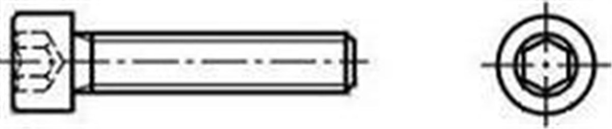 Inbusbout Din912 12.9 Ck M5X20Mm Zwart - 500 stuks