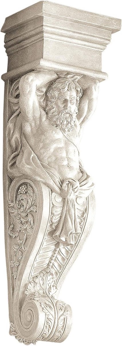 Antieke Wandsculptuur in Natuursteen - 24 x 51 cm