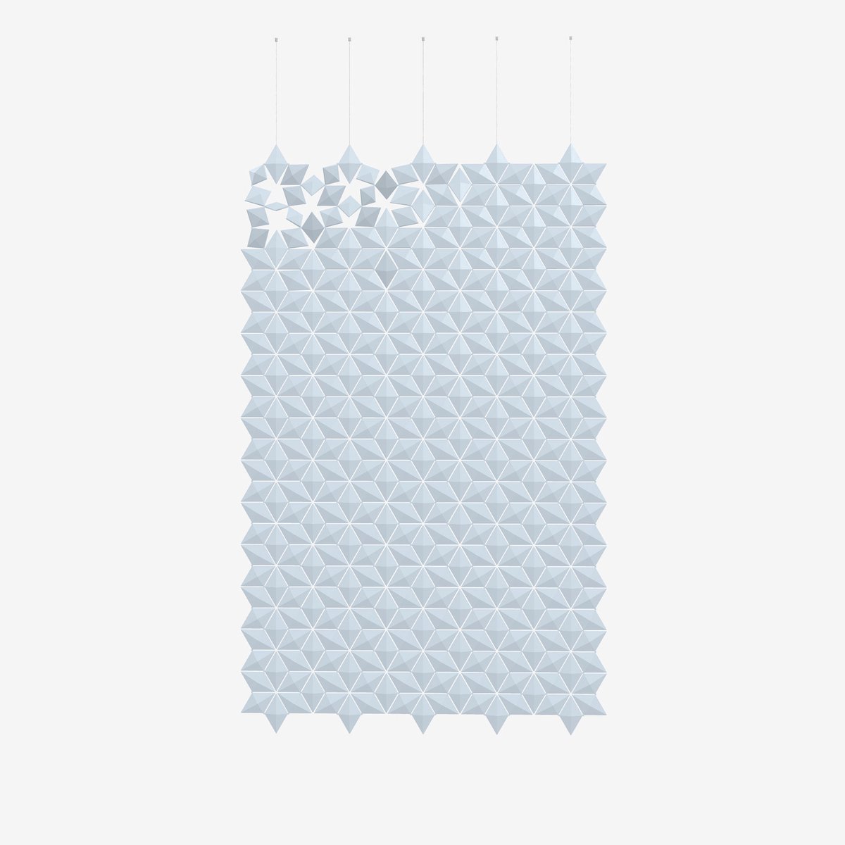 bloomming Privacy scheidingswand voor glazen gevel – Facet 170 × 275 cm in lichtblauw