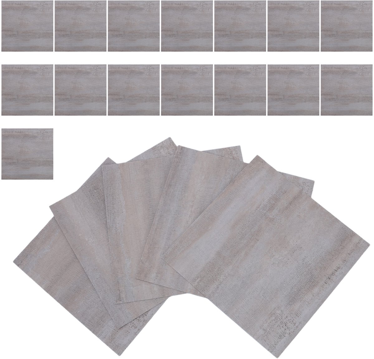 20 Stuks Zelfklevende Vloertegels Marmerlook 30x30 cm - Slijtvast PVC Waterdicht voor Badkamer, Keuken & Woonkamer | Luxe Marmerdesign met Sterke Zelfklevende Laag (81102-4)