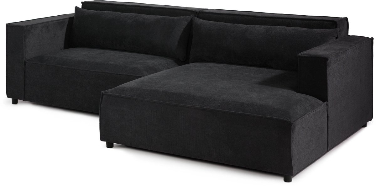 MASSIVMOEBEL24.DE hoekbank SOFAS antraciet 266 x 80 x 150 cm
