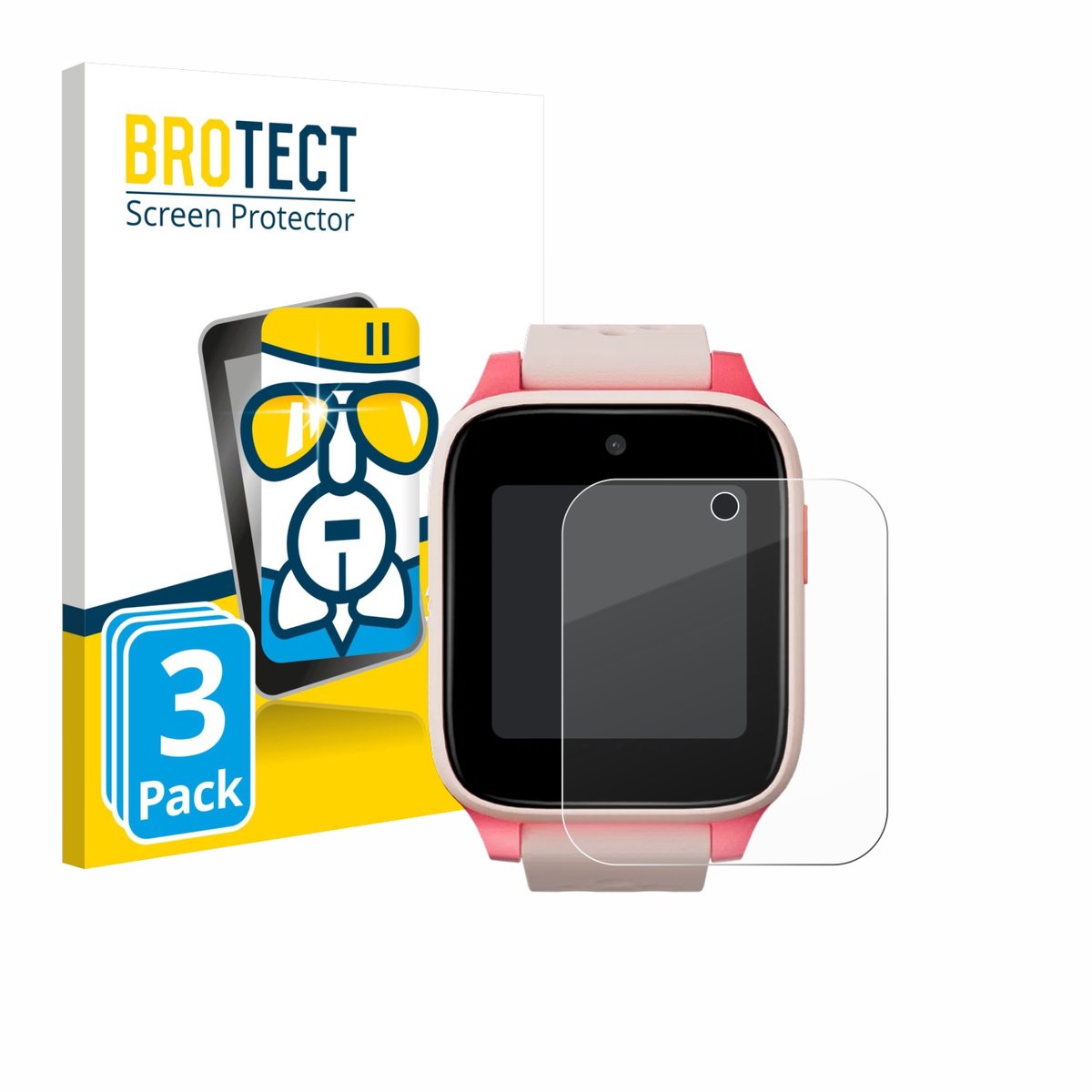 Screenprotector 3 Stuks voor TCL Movetime Kids Watch MT46 Beschermglas transparant