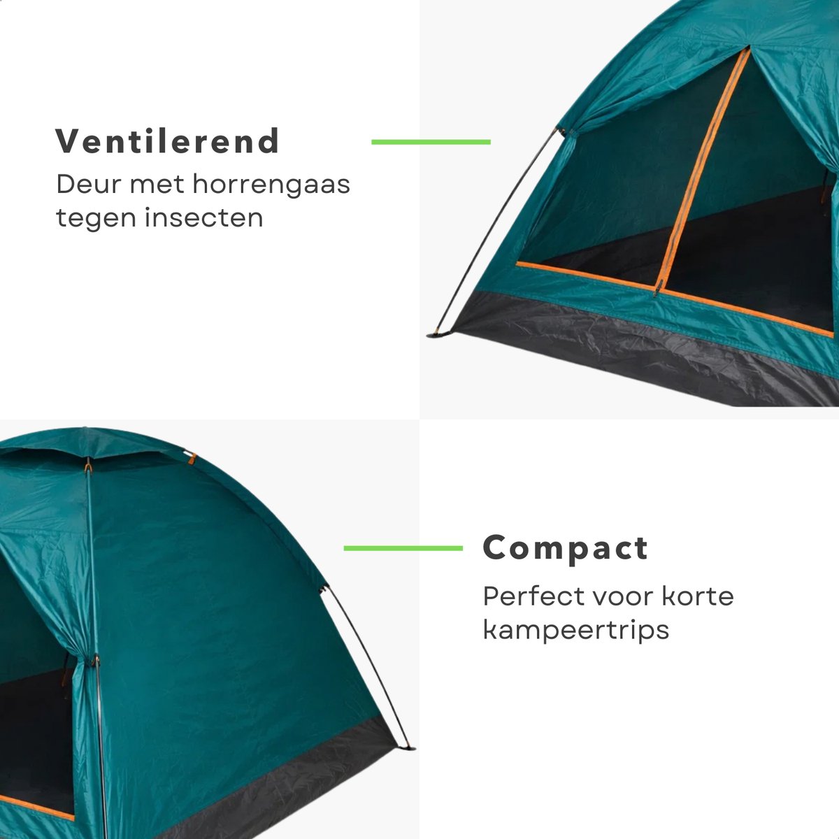 Cheqo® 2 Persoons Tent - Koepeltent 2 Persoons - Monodome Tent - Festivaltent 2 Persoons - Kampeertent 2 Persoons - Outdoor Tent 2 Persoons - Camping Tent 2 Persoons – foto 2