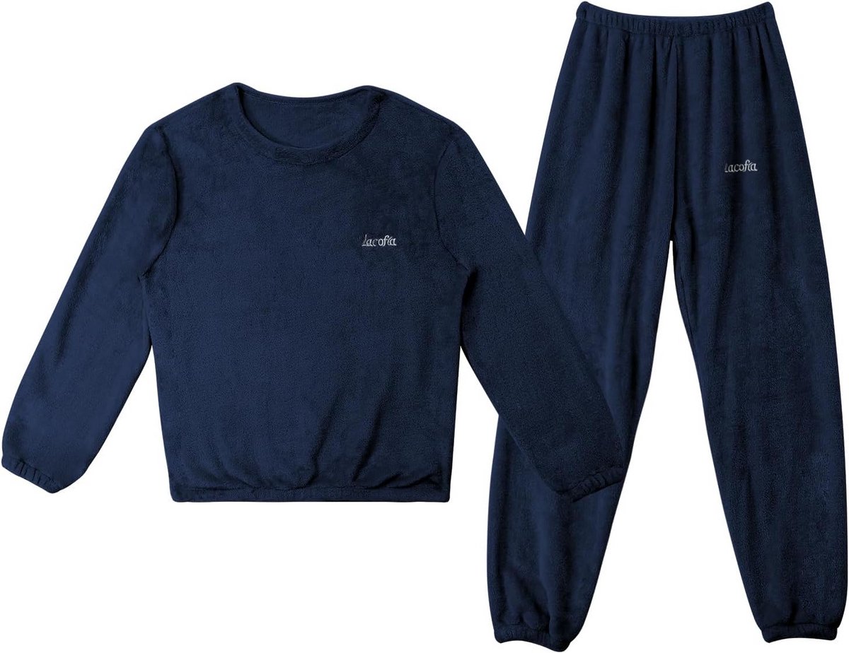 Warme Fleece Pyjama Sets voor Kinderen Jongens en Meisjes Lange Mouw Loungewear