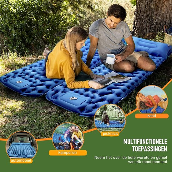 Opblaasbare Kampeermatras, Ultralichte Enkele Luchtmatras, Lichtgewicht Wandelen Matras Campinguitrusting voor Outdoor Avonturen van Merkloos — afbeelding 5