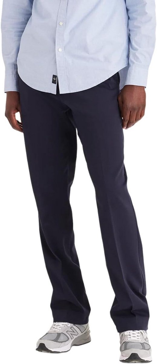 Heren Kaki Broek Classic Fit Stretch Comfortabele Stofsamenstelling