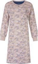 Tenderness Dames Nachthemd - Katoen - Lange Mouwen - Beige - Maat S