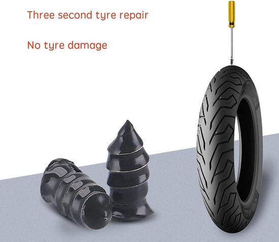 100x Universele Banden Reparatie Nagels voor Auto & Motorfiets - Zelfklevende Pluggen Set — afbeelding 5