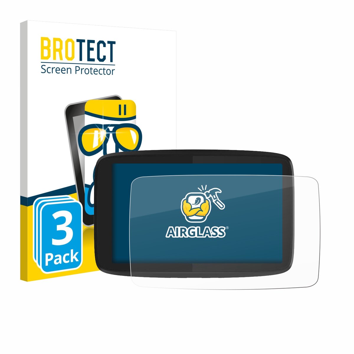 Screenprotector 3 Stuks voor TomTom GO Camper Tour Beschermglas transparant