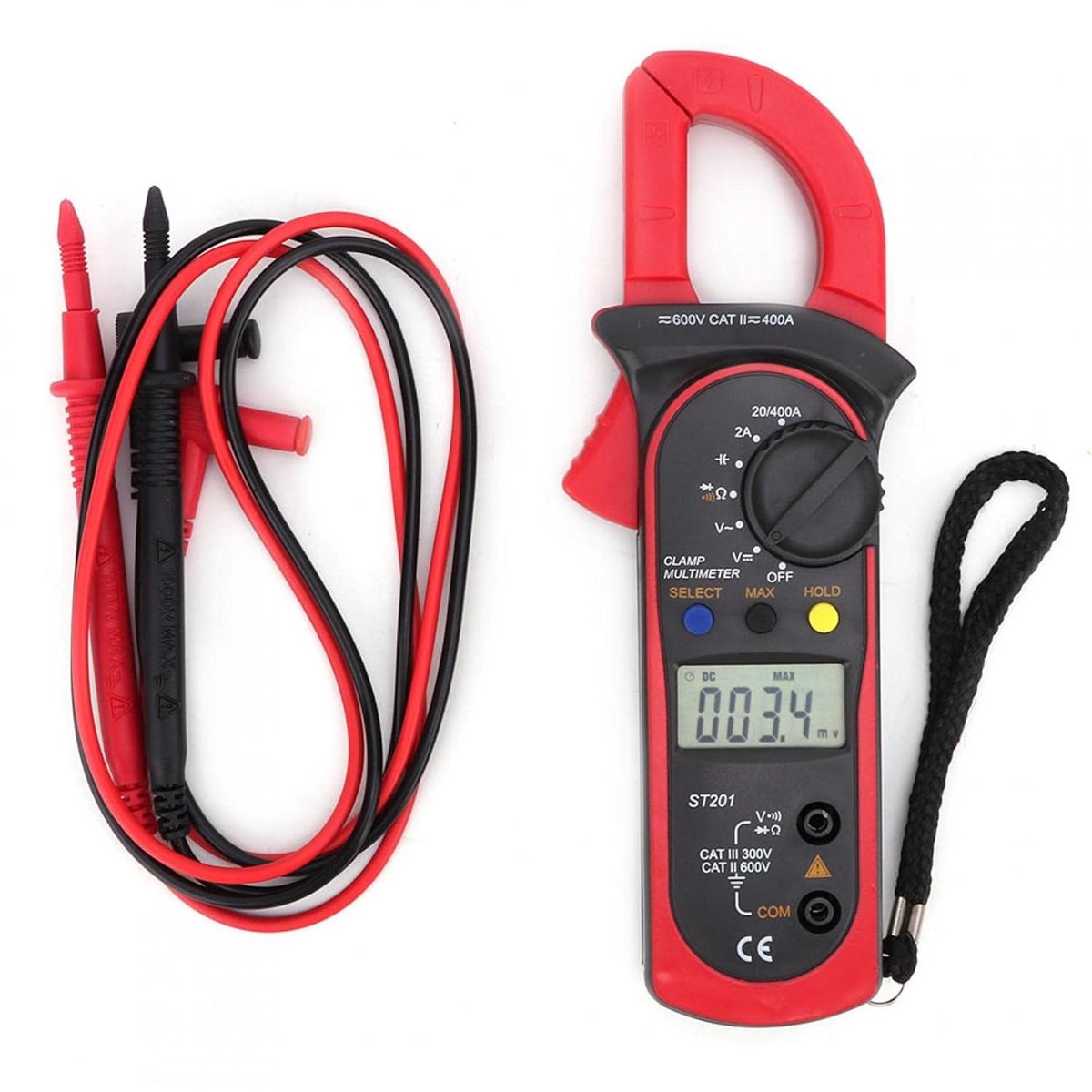 Digitale Stroomtang - AC/DC Spanning, Stroom (400A), Weerstand en Capaciteit Tester