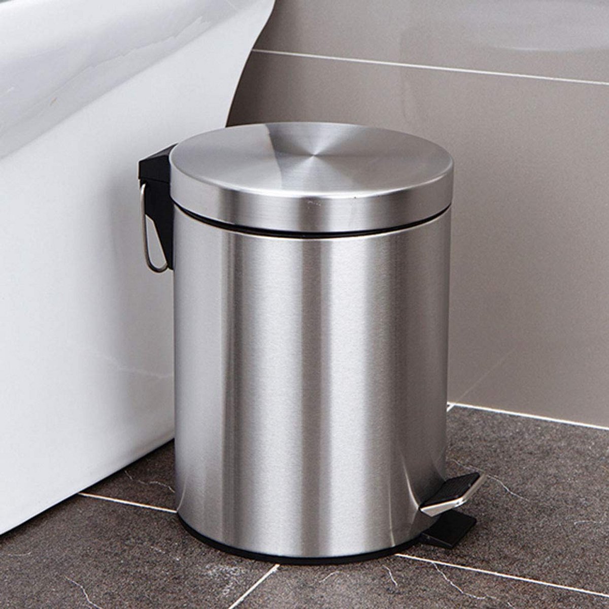 Ronde Pedaalemmer 3 Liter RVS met Binnenemmer - Ideaal voor Badkamer of Toilet