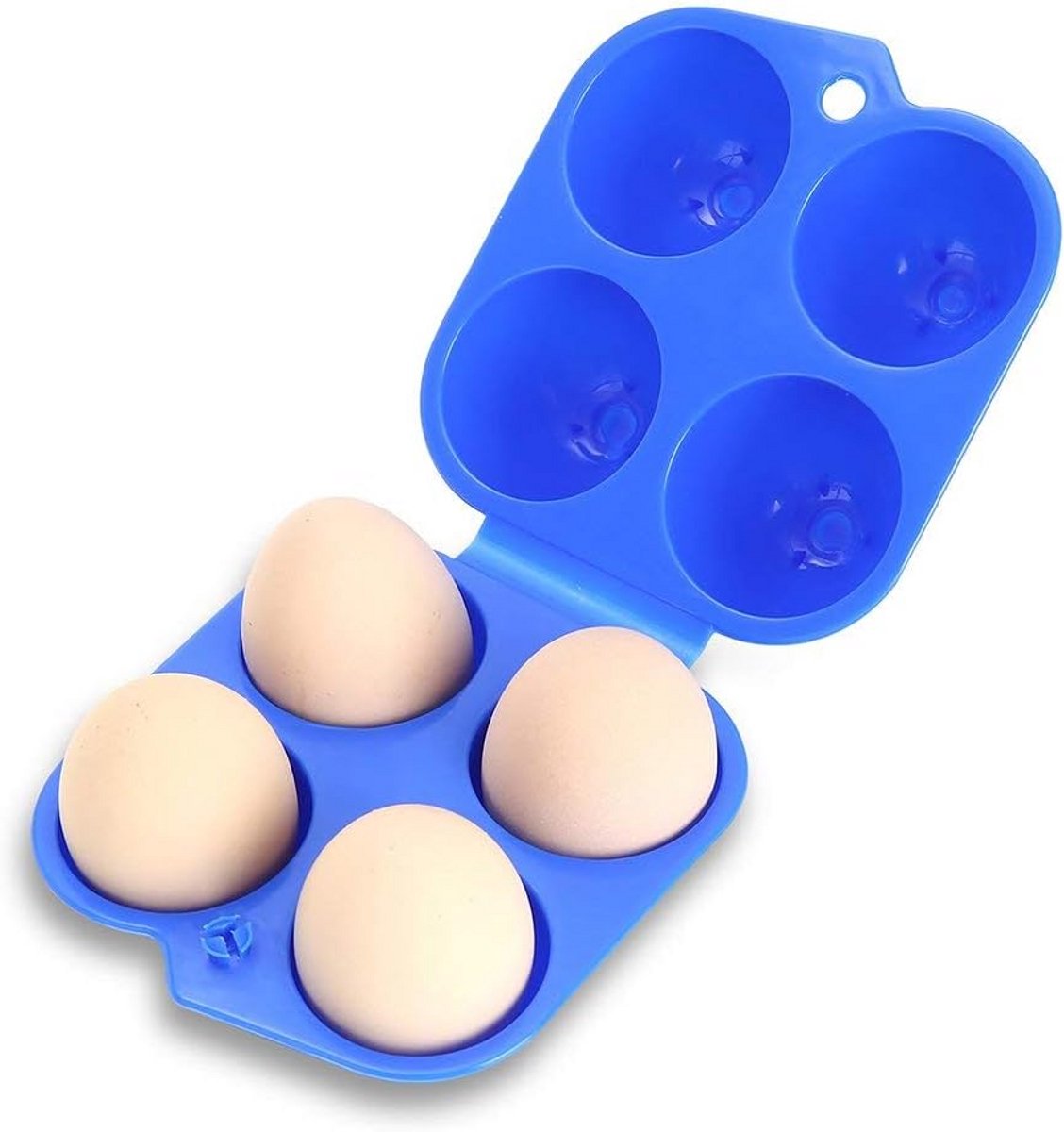 Draagbare Eierhouder voor 4 Eieren - Schokbestendige Opbergdoos voor Camping & Buiten