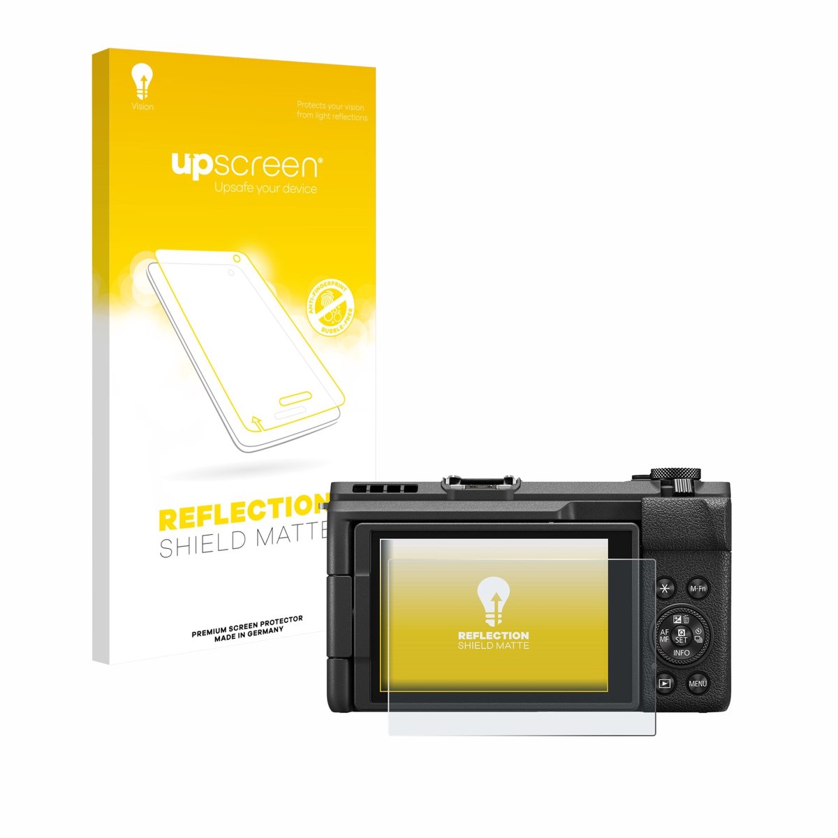 upscreen - Screenprotector voor Canon PowerShot V1 - Folie Beschermfolie anti glare matte
