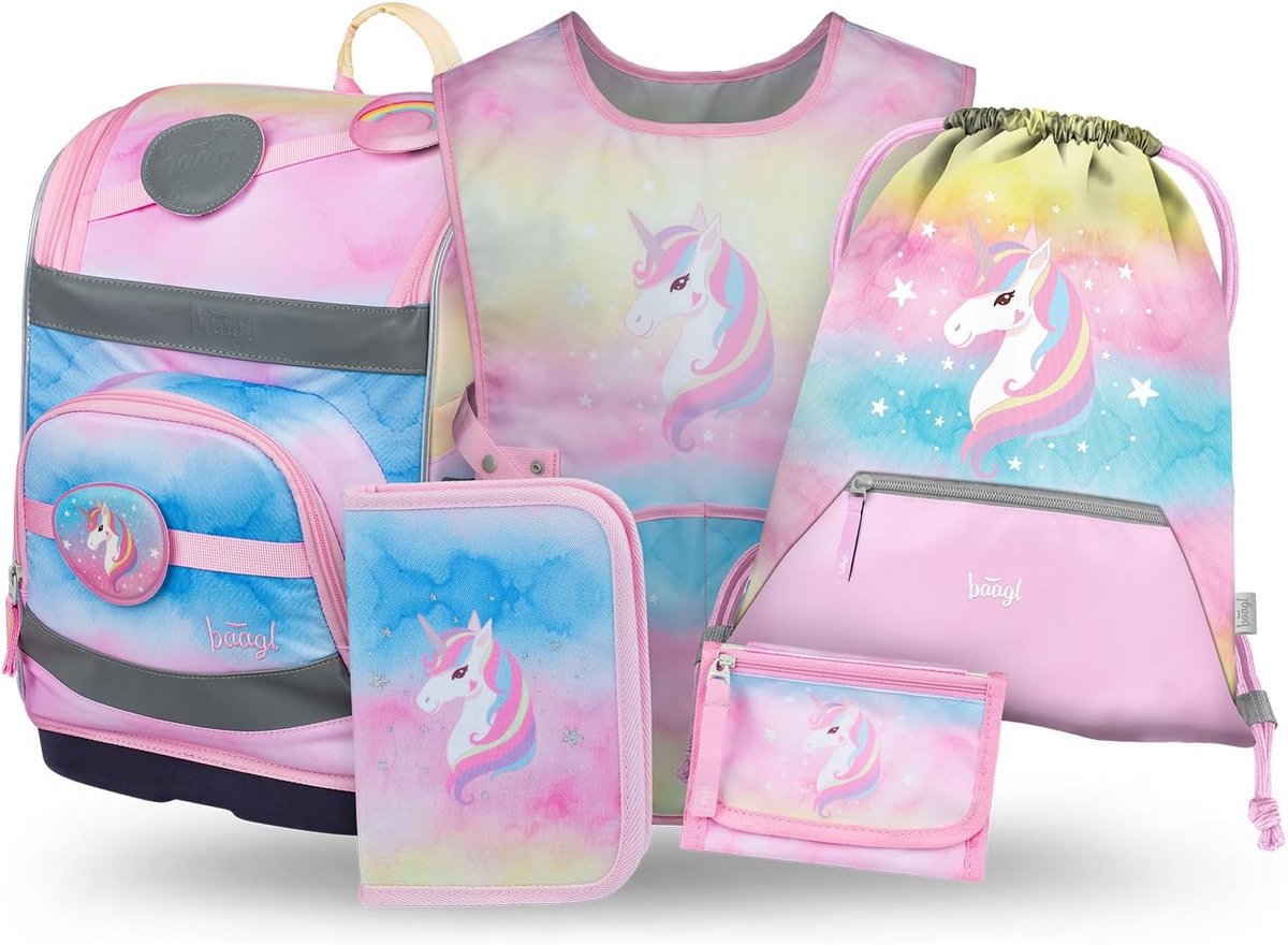 Ergonomische 5-delige Schooltas Set voor Jongens en Meisjes, Inclusief Gymtas en Etui