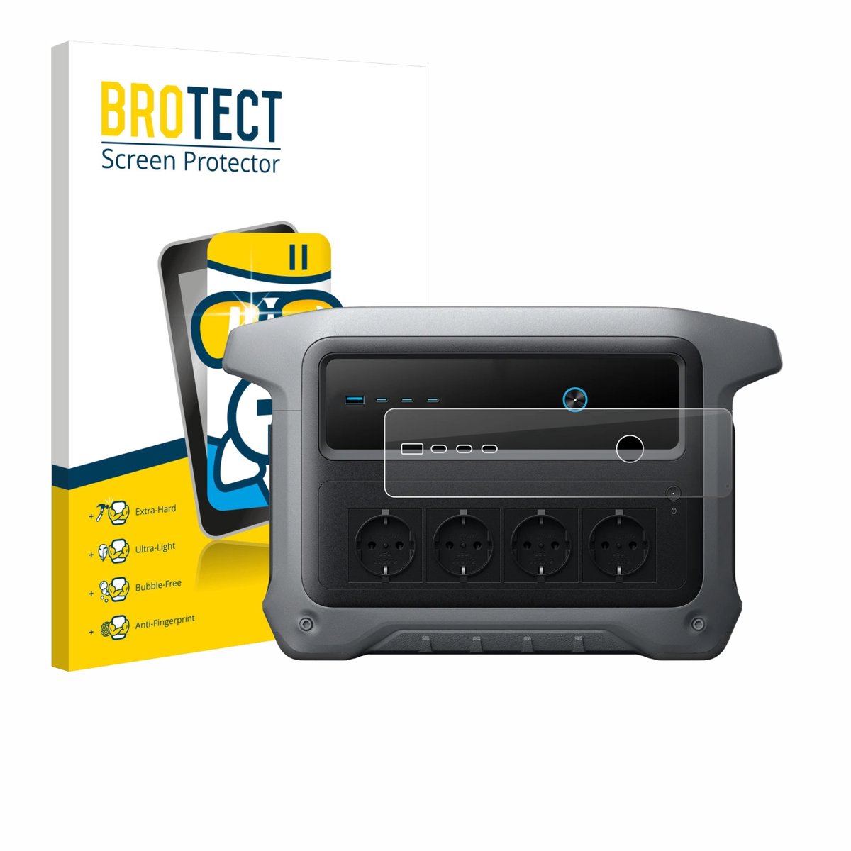 Screenprotector voor Anker SOLIX C1000 Gen 2 Beschermglas transparant
