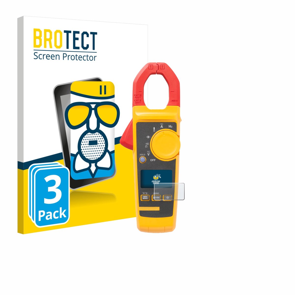 BROTECT - Screenprotector voor Fluke 325 - Folie Beschermfolie Beschermglas matte 3 Stuks