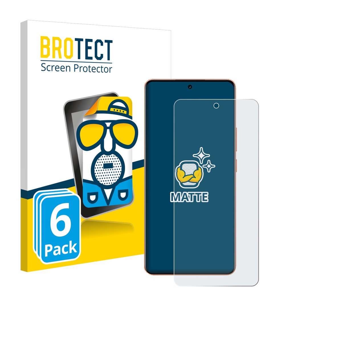 BROTECT - Screenprotector voor realme P4 Pro - Folie Beschermfolie matte 6 Stuks